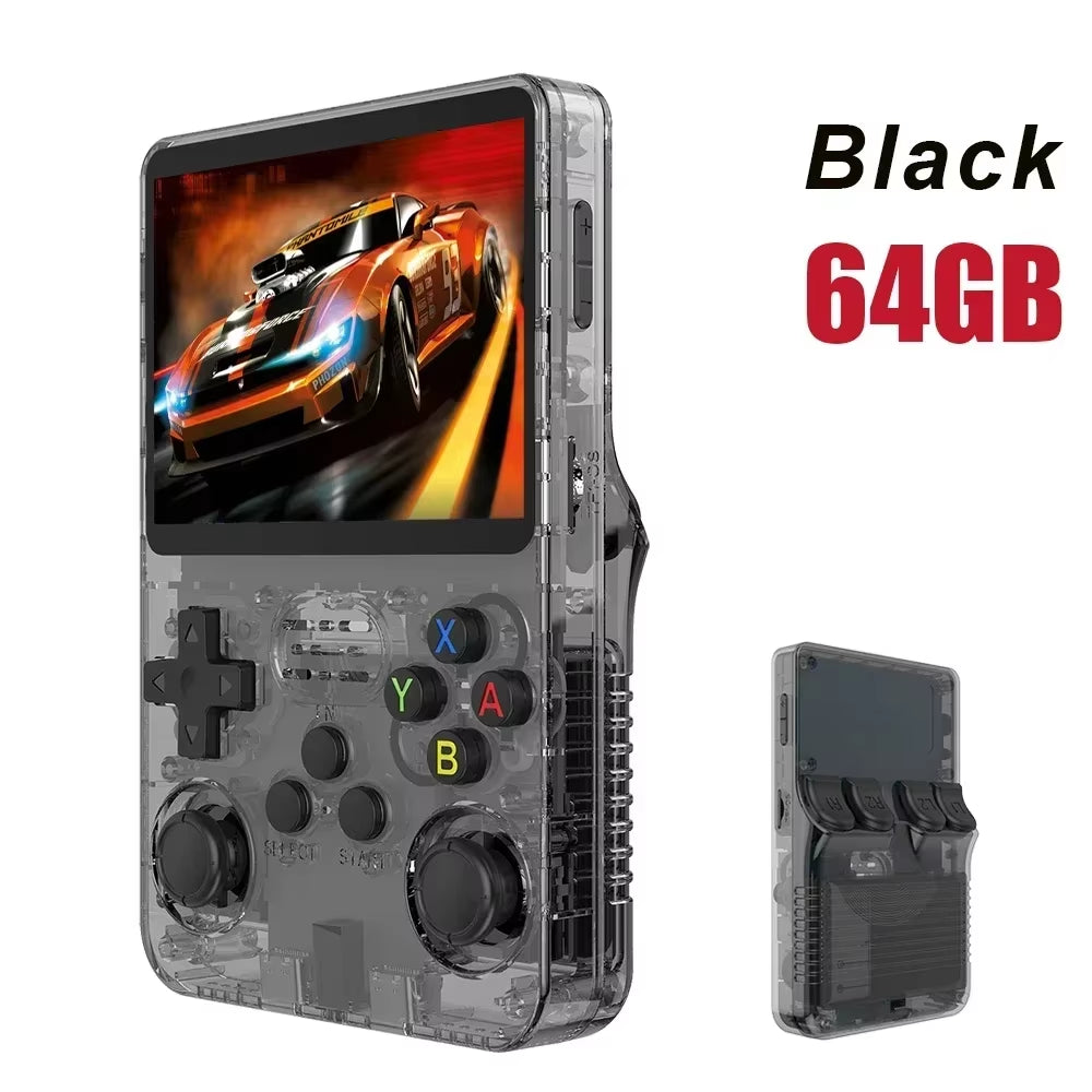 Unleash Nostalgia with the R36S Retro Handheld Game Console – 3.5 Inch IPS Screen & 64GB/128GB of Classic Gaming Awaits!